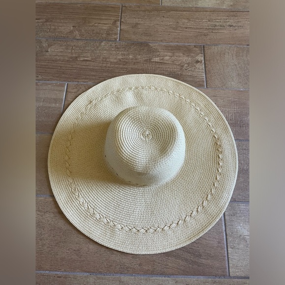 World Market Wide Brim 100% paper Straw sun Hat - Picture 1 of 6